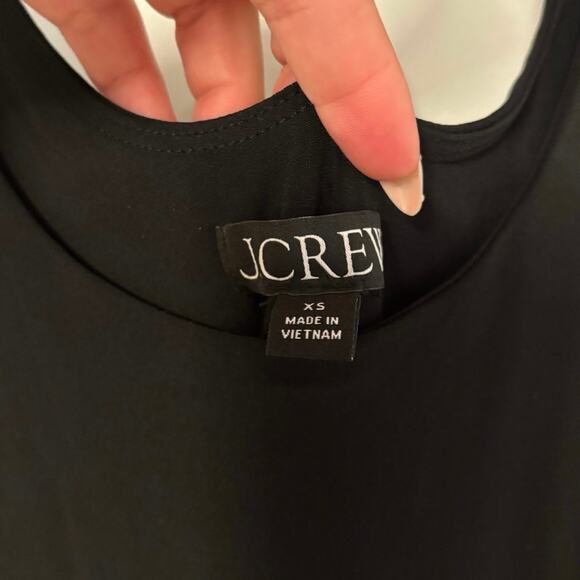 NWOT J.Crew Scoopneck A-line Midi Dress In Matte Jersey Black Size XS - Picture 5 of 8